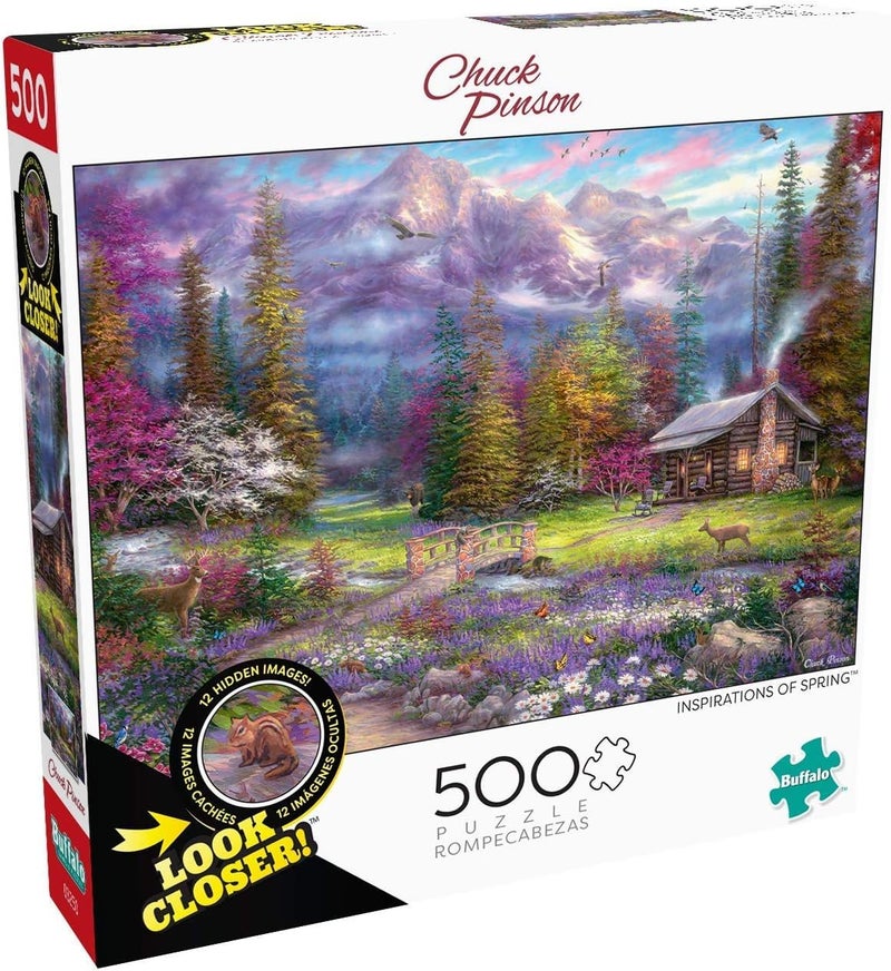 Buffalo Games - Chuck Pinson - Inspirations of Spring - 500 Piece Jigsaw Puzzle for Adults -Challenging Puzzle Perfect for Game Nights - Puzzle Size is 21.25 x 15.00 - Image 1